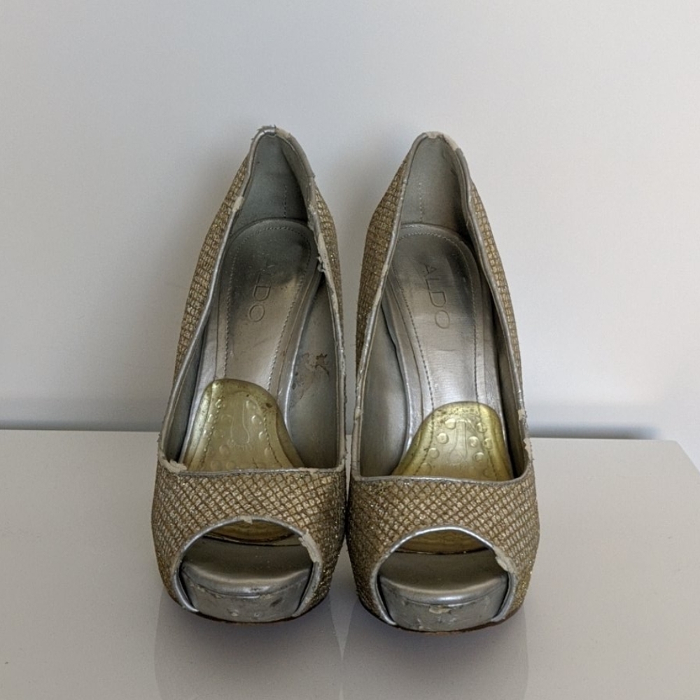 Silver gold heels